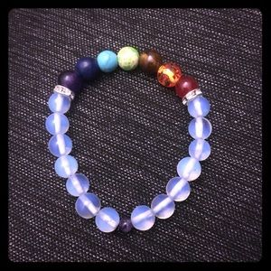 Opalite Reiki Infused Crystals Chakra  Bracelet